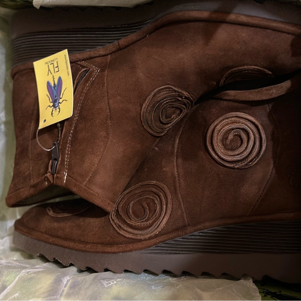 Fly London Women's Chocolate Brown Wedges